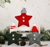 Ozdoby choinkowe z dzianiny kapelusz pięciokwiaty gwiazda drzewa wisiorek xmas dekoracje około 10 * 13 cm 3 kolor DD630