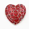 Gold Plated Heart Shaped Poppy Brooch Festive & Party Supplies The British Legion Poppy Pins For UK Remembrance Day