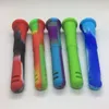 Fumatore colorato in silicone Bong Down Stelo Portafiltro portatile per narghilè per pipa ad acqua 14MM Femmina 18mm Maschio Design innovativo per ciotola di tabacco alle erbe secche in vetro DHL Free