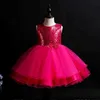 Hetiso Enfants Robes À Paillettes pour Filles De Noël Enfants Vêtements Princesse Anniversaire Fête De Mariage Bébé Fille Robe Avec Arc 10Y G1129