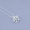 Exquisite Snowflake Ketting Simplicity Temperament Sleutelbeen Ketting Zirkoon Bloem Hangers Ketting Sieraden voor Dames Accessoires