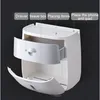 Wasserdichter Toilettenpapierhalter aus Kunststoff für Handtücher, Wandmontage, Badezimmerregal, Aufbewahrungsbox, tragbare Rolle