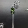 Water Pipe Bongs Красочный череп курить ручка 5.4 дюйма изогнутая рукой рециркулятор для стеклянного бонг нефтяной горелки трубы DAB буровой барабан кальян вниз