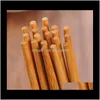 Flatware Kitchen, Dining Bar & Garden Drop Delivery 2021 Natural Bamboo Traditional Vintage Handmade Chinese Dinner Chopsticks Home Kitchen T