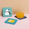 Cartoon Silicone Heat Insulation Cups Pad Household Cute Animal Cup Mat High Temperature Resistant Place Mats with Lovely Anmails