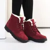 Boots Fashion Women Winter 2021 Fur Warm Snow Cankle Splush Insole Keep Shoes Woman Round Round Ene