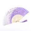 Sommar vintage vikning bambu fan för party favör kinesisk stil hand hållen blomma fans dans bröllop dekor daj175