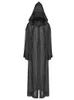 Women's Trench Coats Punk Rave Goth Chiffon Witchy Maxi Coat With Hood PY393XC