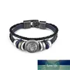 Punk mannen lederen armband multilayer gevlochten armband schedel ster blad charme streng armband vrouwen handgemaakte vriendschap sieraden cadeau fabriek prijs expert ontwerp