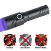 2021 USB ładowanie 270 nm UVC Lampa dezynfekcji 395 NM Ultraviolet UV LED LED LASHLIGHT Blacklight Roztocza zabójcy germicidal sterylizator