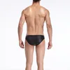 Sous-fonds Cockcon Brand Cuir sous-vêtements hommes Sexy Nylon Spandex Penis Pouche Cock Men039 Boxer Shorts noirs Low Rise Mens Lin3599934