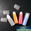 Bouteille en plastique à rouleau de 3ml, bleu, rose, violet, rouge, parfum cosmétique, Massage vide, huile essentielle pour les lèvres, conteneur de voyage gratuit