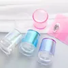 Laser Nail Seal Hoofd Franse Manicure Nail Art Templates DIY Design Transparent Aurora Rechte Handgreepzegel