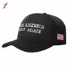 Trump American Presidential Hat Make America Great Again Hat Donald Trump Republikansk hatt Keps Maga Broderad Mesh Keps Q0805