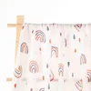 Elinfant Rainbow 4-teiliges Set Babykette aus 100 % Baumwolle, einfarbige Musselin-Wickeldecke 211105