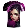 Alita Battle Angel 3D-gedrucktes T-Shirt Filmstil Männer Frauen Streetwear Casual T-Shirt Mode Hip Hop T-Shirt Unisex O-Ansatz Tops X0621