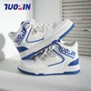 Zapatillas para correr de moda para hombre Zapatillas de deporte de alto nivel azul zapatos casuales zapatos transpirables Todos