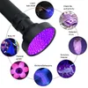 Zaklampen Torches 100 LED's LED Ultraviolet 395nm Blacklight Scorpion UV-lichtbatterij Gebruik 6 * voor PET-urine-vlekken Detector