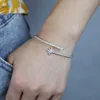 Sparking Bling 5a Cubic Zirconia Cz Shooting Star Bangle Open Adjusted Fashion Women Jewelry Q0717