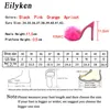 Eilyken Sexy Feather Fur Ladies Slippers Summer Fashion Party High Heels Shoes Gladiator Slides Sandals Women Q0508