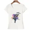 Женская футболка красивая колибри гнездо напечатайте женщин с коротким рукавом женщины смешные птицы дизайн повседневные тройники мода милые девушки топы