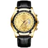 Watchbr-Nuovo orologio colorato stile sportivo Orologi alla moda (cassa in oro quadrante nero)