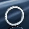 925 серебряное кольцо вечности DF цветной моассанит заместитель годовщины свадьбы классический обычай