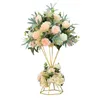 70 cm de haut fête décoration fleur vase support or blanc support en métal table de mariage centres de table support 10 pièces