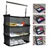 black storage shelves