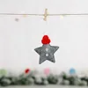 Julgransdekorationer Stickad hattstjärna Små hängsmycke Xmas DIY Home Party Ornaments