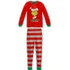 Matchande Familj Jul Pyjamas Toddler Boy Girl Unisex Grinch Sleepwear Nightwear H1014