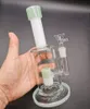 High Quality Emerald Green Hookah Bong Glass Dab Rig Water Bongs Smoke Pipes 8-10 Inch Height 14.4mm Female Joint with Quartz Banger