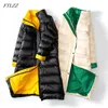 Winter Long Casaco Mulheres Ultra Luz Branca Duck Down Jacket Feminino Solto Windproof 210423