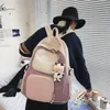 Backpack Cute Girly Young Men And Women Shoulder Bag Waterproof Large Capacity Multi-Pocket