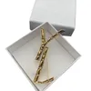 Terno vestido broche de ouro das mulheres festa vintage broches designer letras originais pinos roupas decorações para woman249c