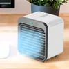 1PCS USB Desk Mini Fan Portable Air Cooler Fan Air Conditioner Light Desktop Air Cooling Fan Humidifier Purifier For Office Bedroo261R