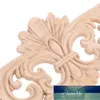 1 pz legno naturale floreale intagliato angolo figurine in legno angolo appliques artigianato telaio parete porta mobili intaglio del legno decorativo