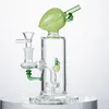 Heady Glass Bong Banana Shape Hookahs Oil Dab Rigs Showerhead Perc Water Pipes 14mm Female Joint Unique Bongs With Bowl Also Sell Pineapple Peach