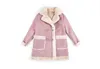 Kids engrossar jaquetas de inverno de veludo para meninas moda roupas de lã outerwear casaco de criança crianças jaqueta 211204