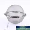 Ball tea infuser with chain stainless steel portable mesh loose leaf filter metal kitchen teaware strainer CJ05 Factory expe6982718