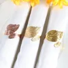 Napkin Rings 6pcs/lot Big Leaf Ring Metal Buckle Wedding Banquet Holiday Party Desktop Decoration