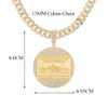 Last Supper Pendant Big Jesus Iced Out Bling Zircon Gold Color Charm Necklace Fashion For Men Father's Day Gift Hip Hop Jewelry