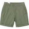 Sommer-Klassiker-Shorts für Männer, wenig elastisch, Basic, solide Qualität, knielang, mit Garment Washed-Hose 210713