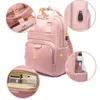 Zaino rosa femminile Zaino per laptop da donna 14 15 pollici Borse da scuola impermeabili da donna per zaini per ragazze adolescenti Zaino da donna 210929