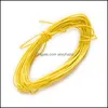 Yarn Clothing Fabric Apparel 22 Color 60M Waxed Cotton Necklace Rope Cord Handmade Diy Aessories Findings Bracelet Jewelry Making 1Mm W09470