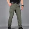 Thoshine Brand Summer Men Casual Cargo Pants Thin Pockets Outdoor Quick Dry Breathable Waterproof Military Tactical Trousers 210715