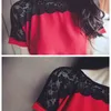 Mode coréenne Mousseline de soie Femmes Blouses Dentelle Manches courtes Rose Chemises Plus Taille S Casual Tops Blusas Femininas Elegante 210514