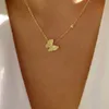 2021 Naszyjnik Gem dla Kobiet Neck Chain Gold Heart Pearl Butterfly Wisiorek Choker Moda Biżuteria