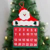 24 dni Boże Narodzenie Odliczanie Kalendarz Adwentowy Non-Woven Santa Claus Blink Mystery Torba Dzieci Zabawki Prezent Kieszenie Xmas Tress Wiszące Party Home Wall Doll Decoration H812DV3
