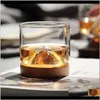 Bicchieri Bicchieri Cucina, Sala da pranzo Giardino Drop Delivery 2021 Casa Cucina Montagna Fondo in legno Tazza da tè in vetro trasparente irlandese per whisky